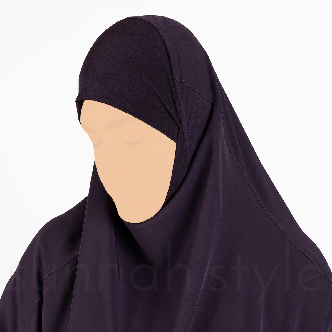 Sunnah Style Signature Jilbab Top Knee Length Dark Violet